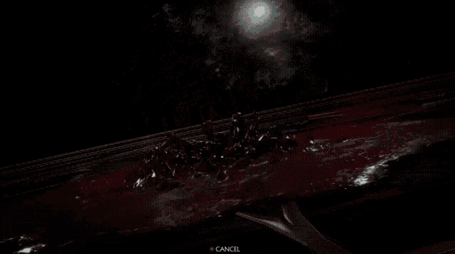 a screenshot of a video game with a cancel button in the lower right corner