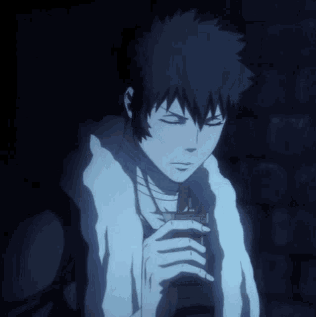 a man with a towel around his neck is holding a cigarette
