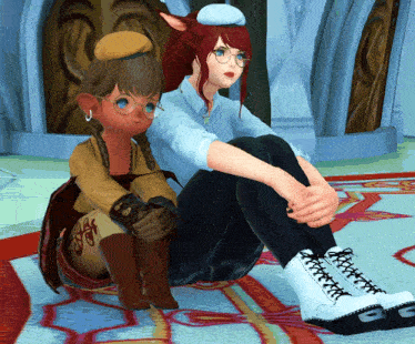 a woman sits next to a little girl wearing glasses and a hat with the letter s on it