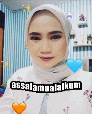 a woman wearing a white hijab is surrounded by hearts and the word assalamualaikum