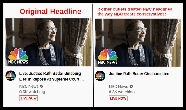 a picture of ruth bader ginsburg is shown on the left and a picture of justice ruth bader ginsburg lies on the right