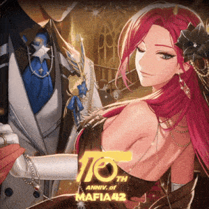 a poster for the 10th anniv. of mafia 42