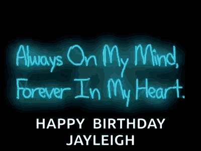 a neon sign says always on my mind forever in my heart