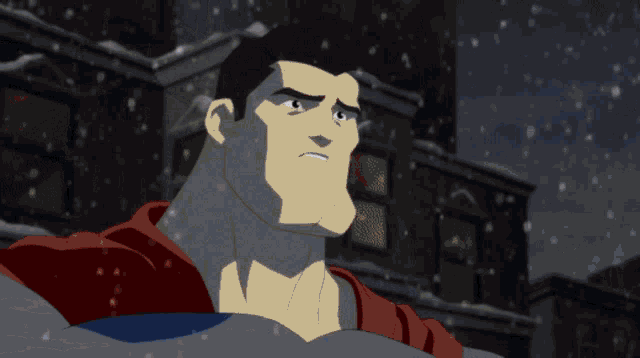 a cartoon drawing of superman laying on the ground