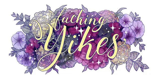 a drawing of flowers with the words " fucking jokes "