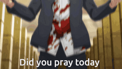 a man in a suit and tie with the words did you pray today below him