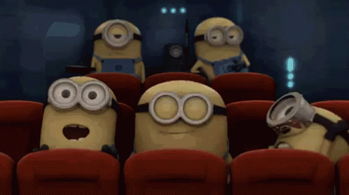Minions At The Movies GIF - Movie Minions Despicable Me GIFs