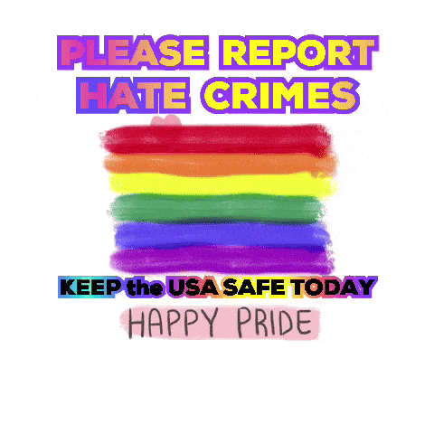 a poster that says please report hate crimes