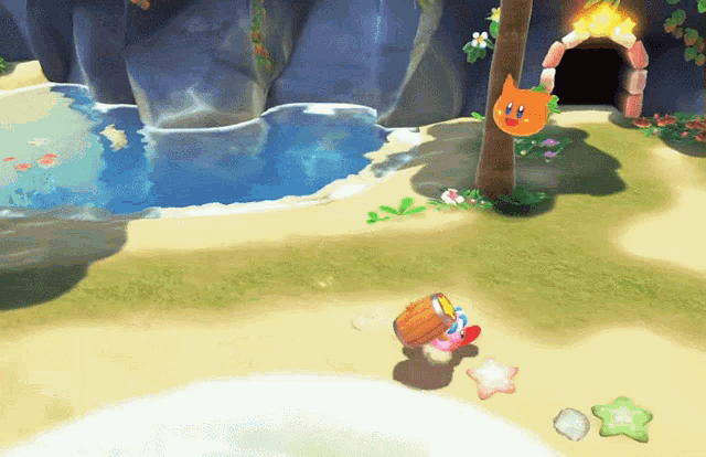 Kirby And The Forgotten Land Kirby GIF - Kirby And The Forgotten Land Kirby Hammer GIFs