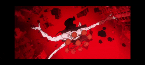 a cartoon drawing of a person with a bunch of cherries on their head