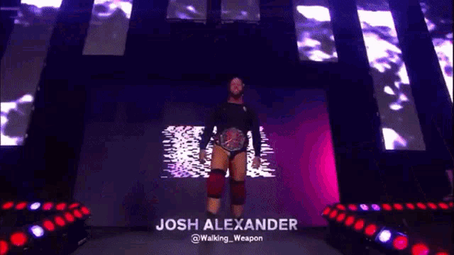 a wrestler named josh alexander is walking on stage