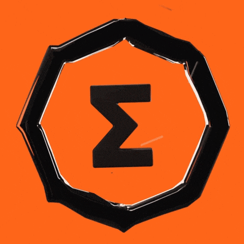 a black object with the letter z inside of it on an orange background