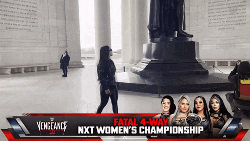 a poster for the fatal 4 way women 's championship