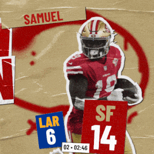 a poster with samuel lar 6 and sf 14