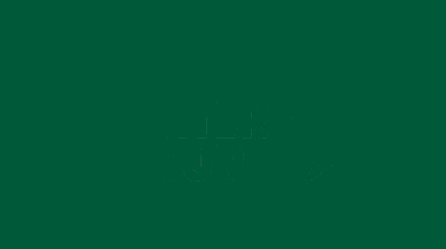 a green background with a laurel wreath and the letter h in the center
