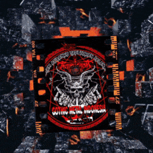 a picture of a skull with horns and the words gothic metal indonesia on it