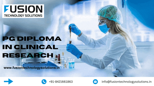 an ad for fusion technology solutions shows a female scientist in a lab