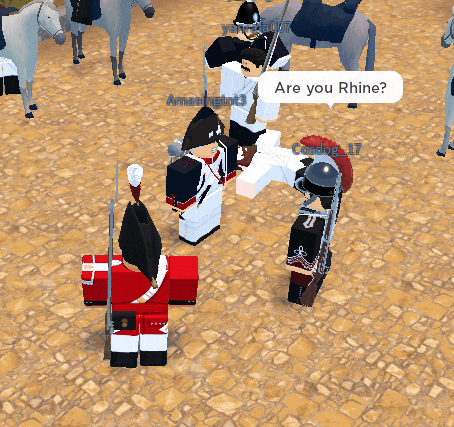 a group of soldiers in a video game are talking to each other and one of them says " are you rhine "