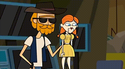 a man and a woman are standing next to each other holding hands in a cartoon .