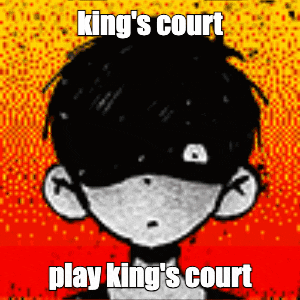 king 's court play king 's court is written on a picture of a boy