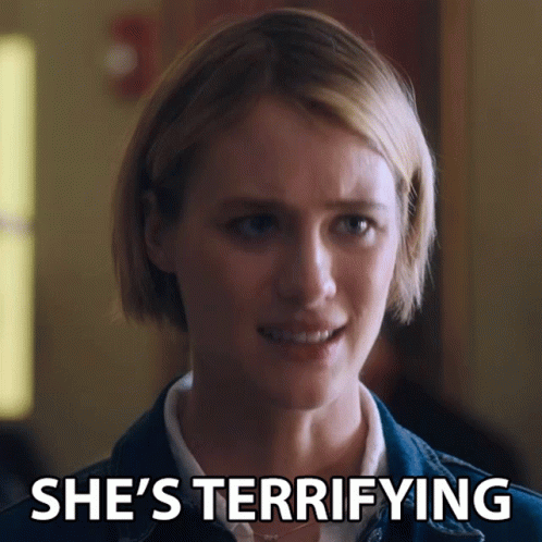 Shes Terrifying Mackenzie Davis GIF - Shes Terrifying Mackenzie Davis Diana Hastings GIFs