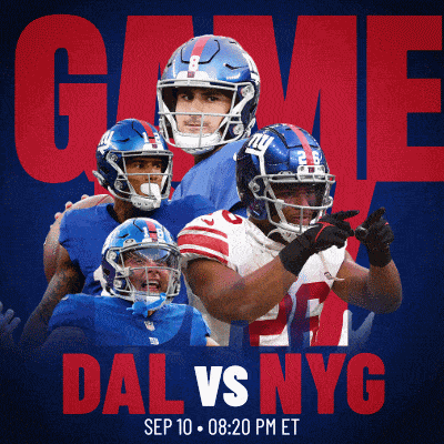 a poster for a game between the giants and the nyg