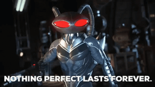 Black Manta Nothing Perfect Lasts Forever GIF - Black Manta Nothing Perfect Lasts Forever Injustice2 GIFs