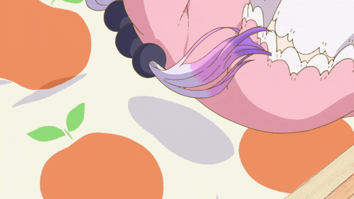 a girl with pink hair and white pants is laying on a bed
