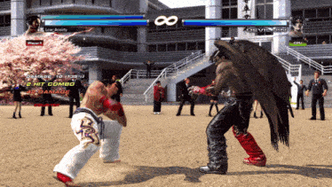 two fighters are fighting in a video game and one has a low anxiety score