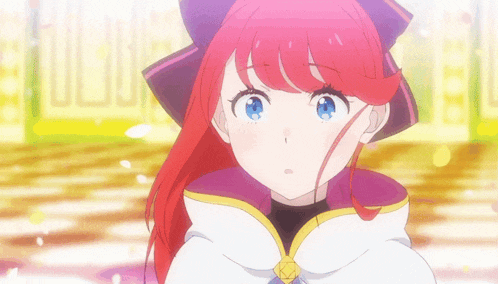 a girl with red hair and blue eyes is wearing a cape