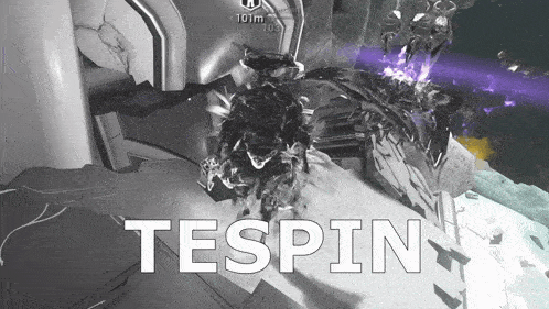 a screenshot of a video game says tespin