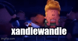 a picture of a cartoon character with the words xandiewandie on it