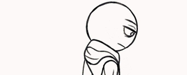 a black and white drawing of a smiley face with a red flower in its mouth