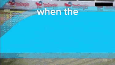 a replay of a race with the words when the on the top
