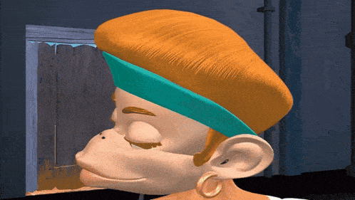 a cartoon of a woman wearing a headband and earrings