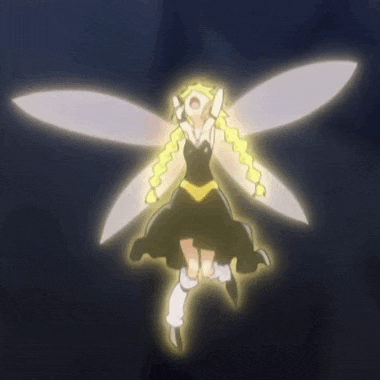 a fairy in a black dress is flying in the dark