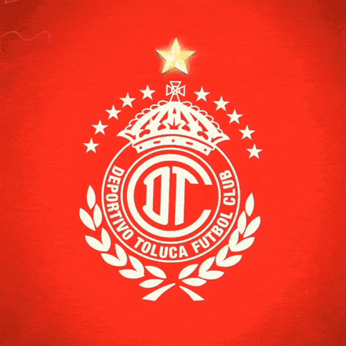a logo for deportivo toluca futbol club with a star in the center