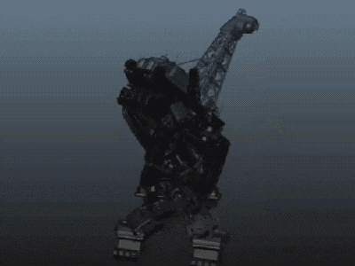 a robot with the letter w on it 's arm