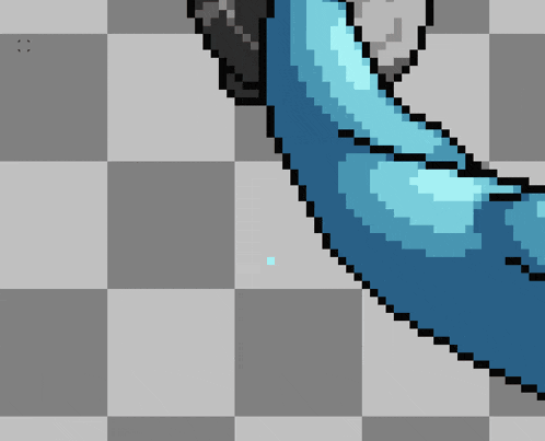 a pixel art drawing of a person with a flame coming out of their foot