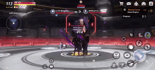 a screenshot of a video game shows a character with the number 414 on his chest