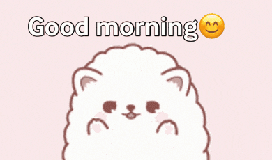 a cartoon sheep with the words good morning on it