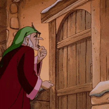 a cartoon character is standing in front of a wooden door and smoking a cigarette