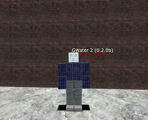 a screenshot of a video game with gwater 2 ( 0.3.1b ) written on the bottom