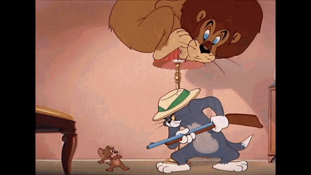 Lion_and_the_mouse_tom_and_jerry GIF - Lion_and_the_mouse_tom_and_jerry GIFs