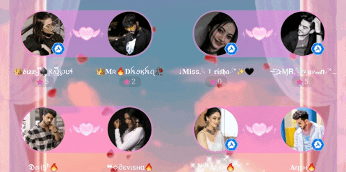 a screenshot of a group of people with names like suzy rajout