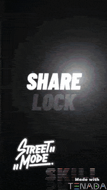 a black screen with white text that says share lock
