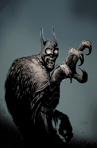 a black and white drawing of a monster with the letters g and f visible
