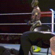 a man in a mask is standing in a ring