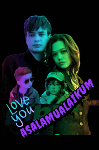 a poster that says " love you assalamualaikum " on it