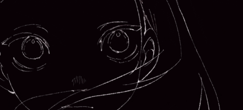 a close up of a drawing of a person 's eyes